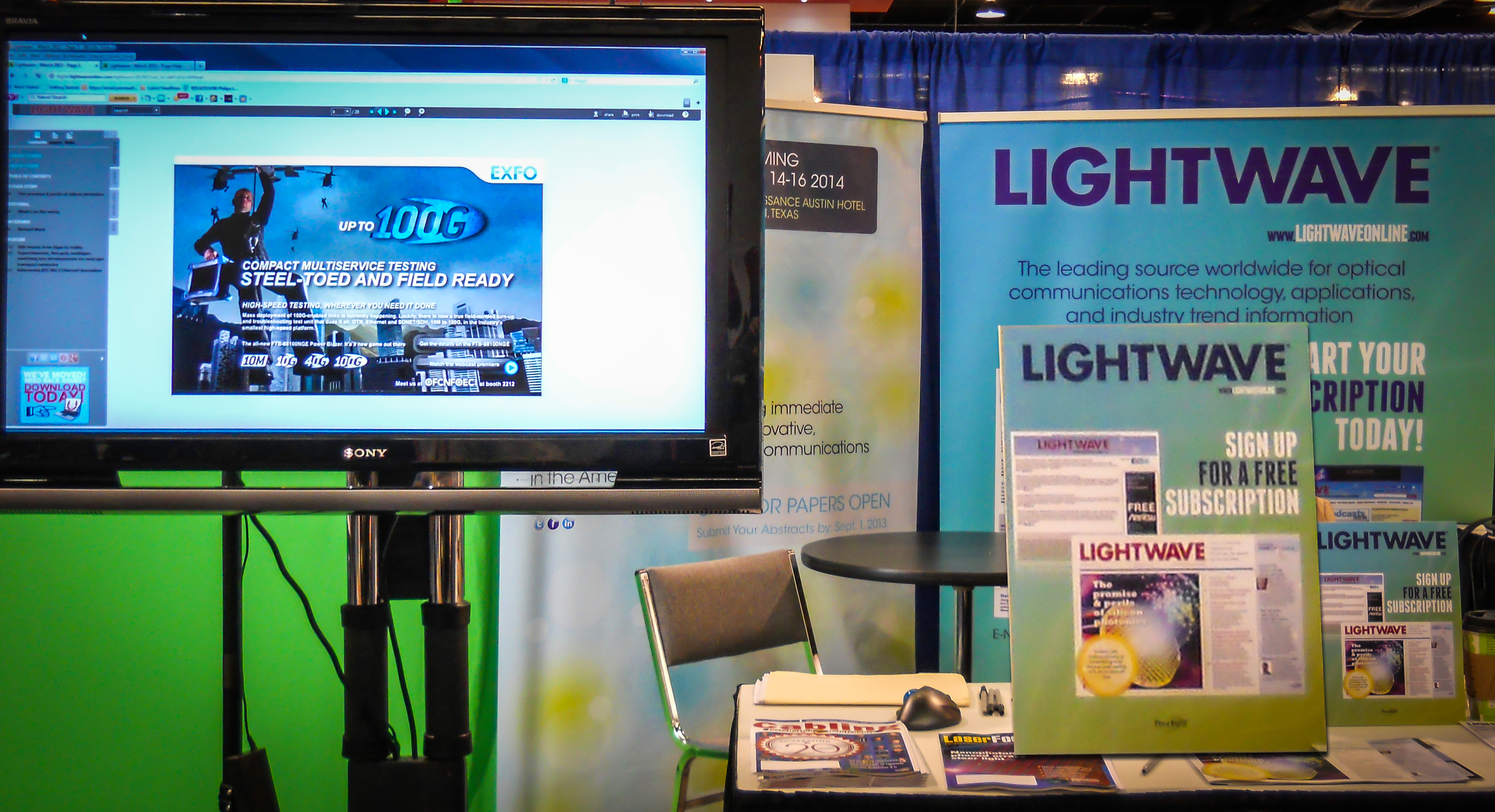 Lightwave showcased EXFO's interactive Ad at OFC/NFOEC