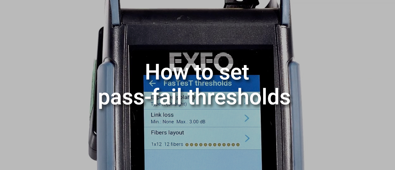 How to set pass-fail thresholds